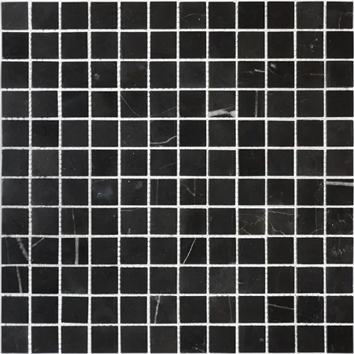 Nero Oriente POL 23x23x4 Мозаика из натурального черного мрамора Pietrine 4 mm