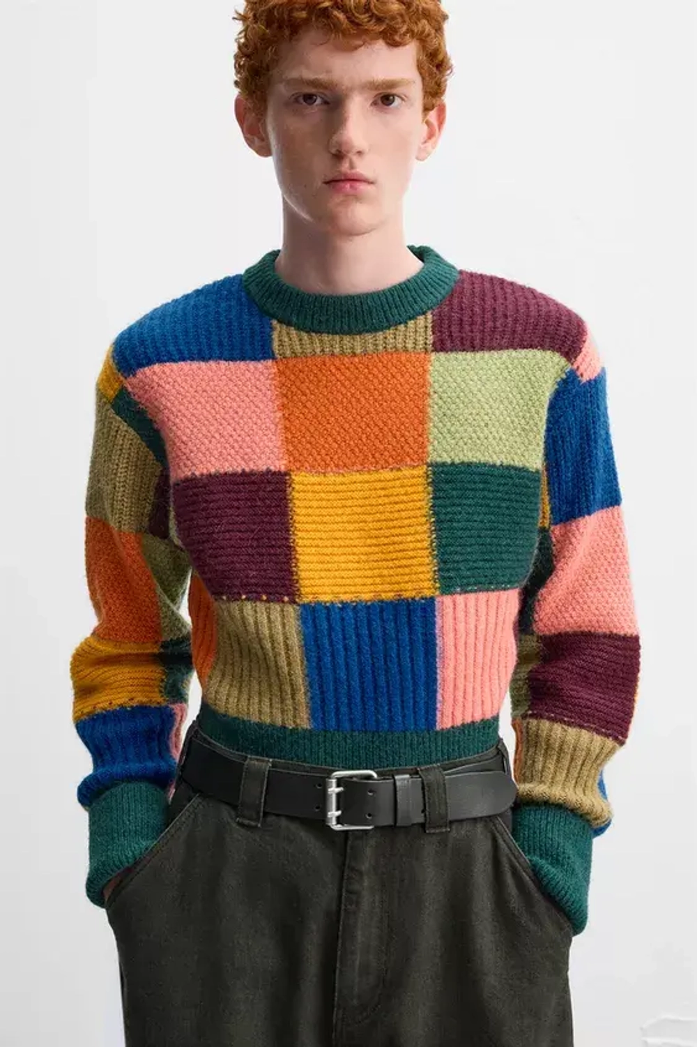 ZARA Х HARRY LAMBERT КОЖАНЫЙ РЕМЕНЬ, ЧЕРНЫЙ