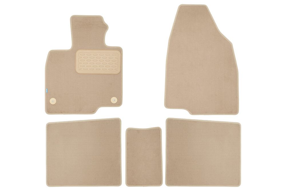 Коврики в салон для FAW Bestune T99 2023-, внедорожник , 5шт (текстиль, бежевые) KLEVER0406201822112KH
