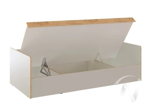 Кровать 0;9м с подъемным механизмом Подростковая Асцелла (кашемир/дуб крафт золотой)