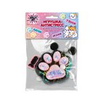 Игрушка-антистресс "КОШАЧЬЯ ЛАПКА С РЫБКОЙ", 7х6 см, черно-розовая, дисплей, JOLLY JOT (ДЖОЛЛИ ДЖОТ), 665773