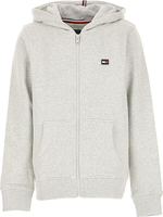 Кардиган с капюшоном TOMMY HILFIGER Серый меланж/На спине принт: буквы ТН Мальчик