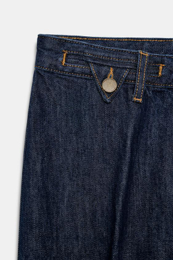 ZARA ДЖИНСЫ FLARE С ВЫСОКОЙ ПОСАДКОЙ — ZW COLLECTION, СИНИЙ