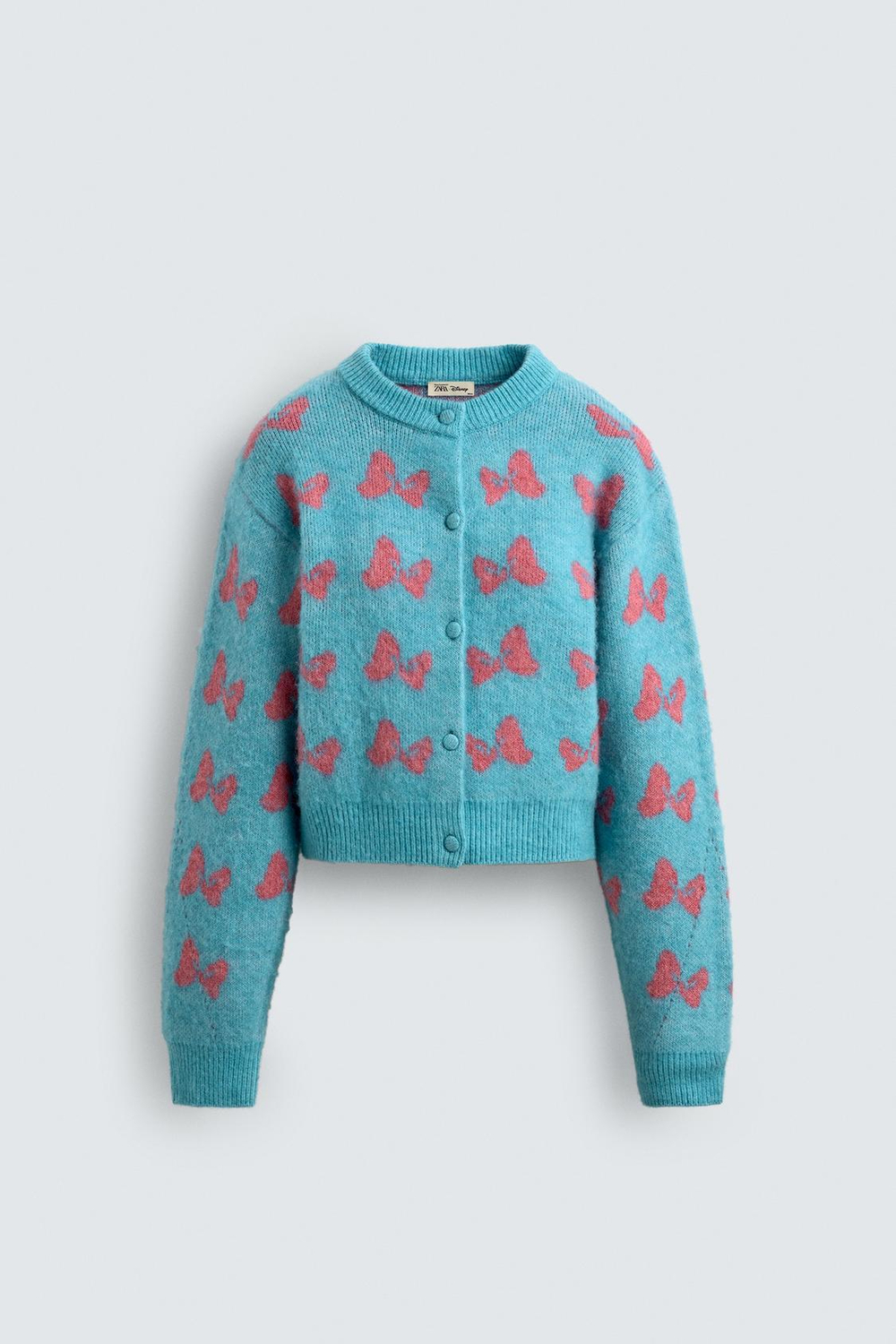 ZARА HARRY LAMBERT X DISNEY КАРДИГАН С БАНТАМИ, ГОЛУБОЙ