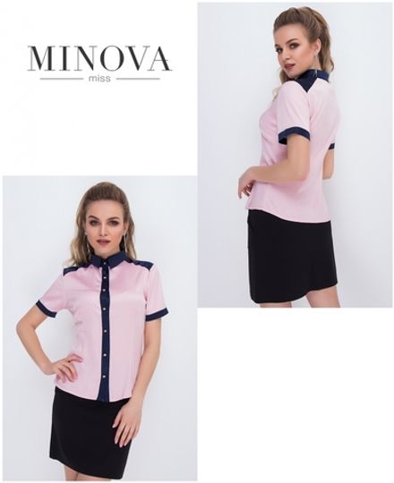 Блуза 1051-розовый Minova Фото 2