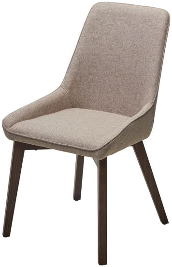 Стул CRISTIAN Light Brown Barrel-19, ткань / орех