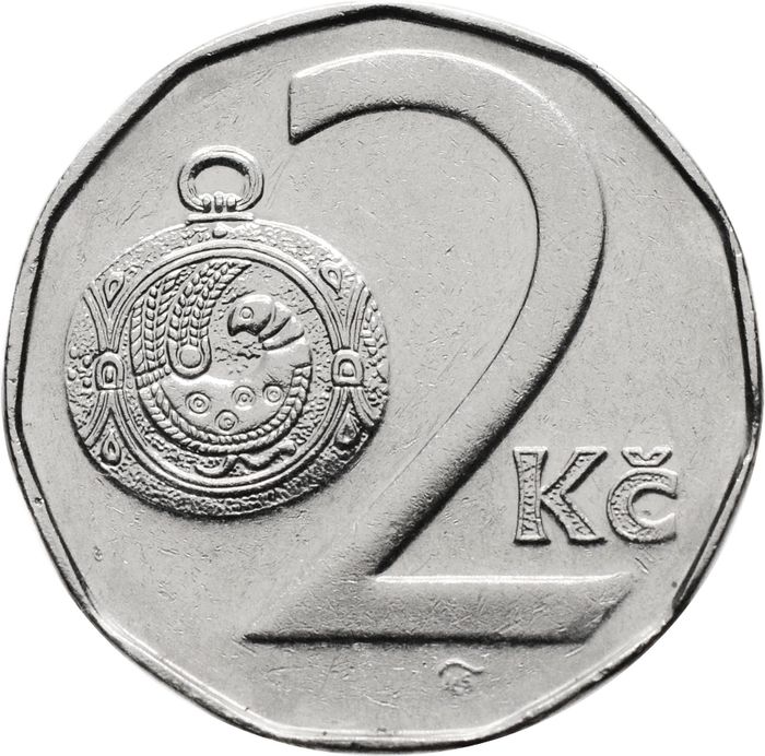 2 кроны 1993-2023 Чехия