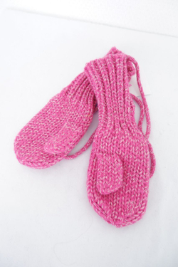 Варежки вязаные на 3+ года