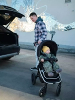 Коляска детская "FLEX GRAND" (2в1) RA072 Midnight Black + сумка