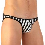 Мужские трусы слипы черно-белые 29600 SC20_BWB