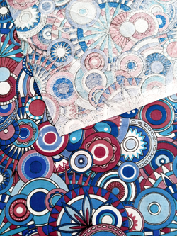 Ткань бязь плательная, рис. "Калейдоскоп", ширина 150 см, арт. 352