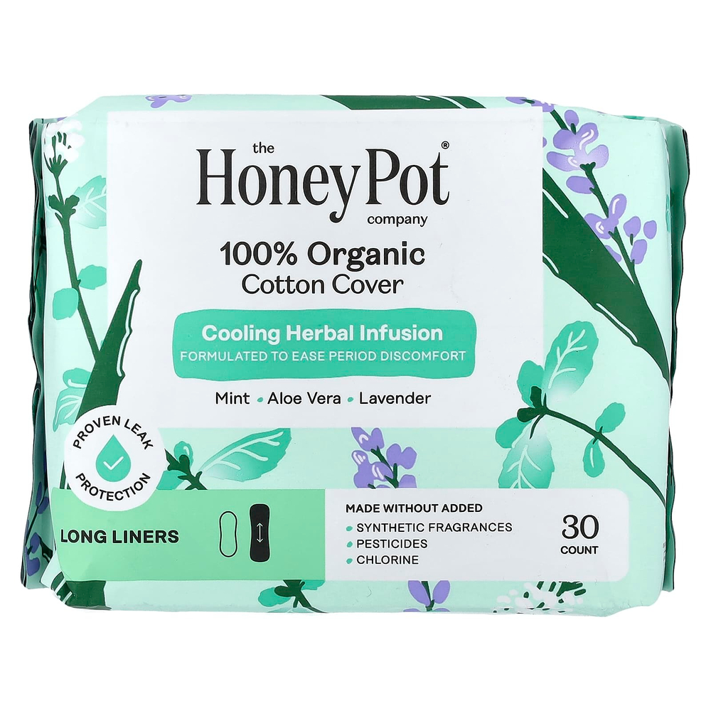 The Honey Pot Company, поверхность из 100% органического хлопка, длинные прокладки, 30 шт.