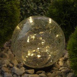 ERASF012-24 ЭРА Садовый светильник Шар на солнечной батарее, 15 LED 15 cм | Садовые декоративные светильники