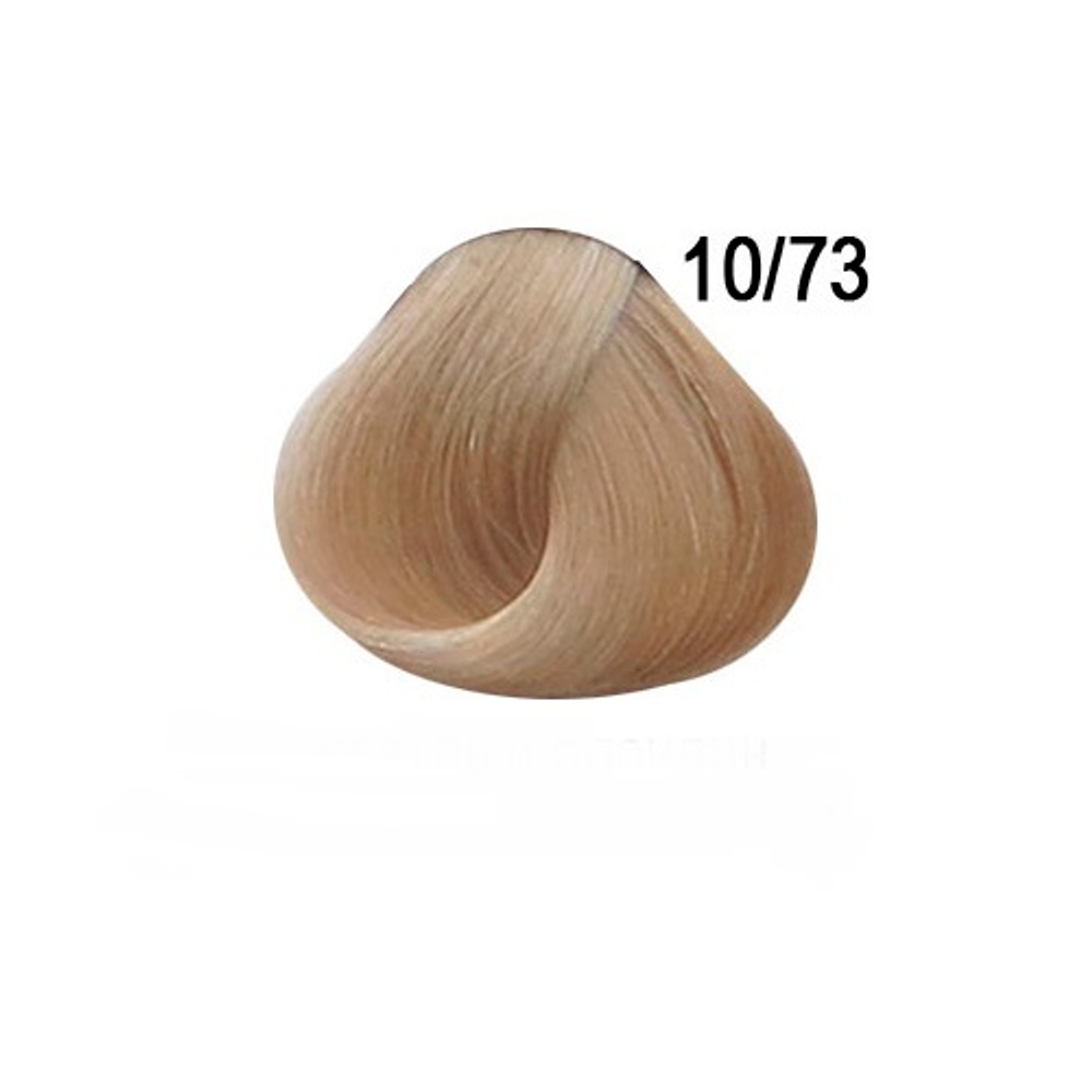 Перманентная крем-краска для волос Ollin 10/73 светлый блондин коричнево-золотистый