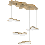 750263 Люстра подвесная FAVO LED-80W 3840LM ЗОЛОТО 4000K