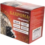 Гирлянда для улицы БАХРОМА «Мерцание» ш5м* в40/60см 180 ламп LED, черный провод, IP-65, Теплый белый (возможность соединения)