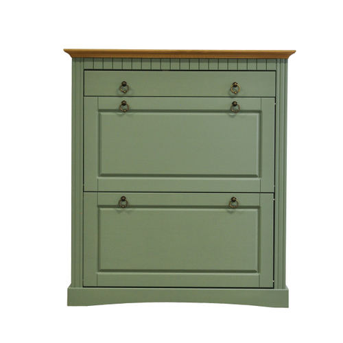 Dipriz Тумба для обуви Неаполь, 2 двери 1 ящик, сосна, 87х97х21 см, эвкалипт