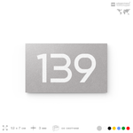 Номер на дверь 139, табличка на дверь для офиса, квартиры, кабинета, аудитории, склада, серый 120х70 мм, Айдентика Технолоджи