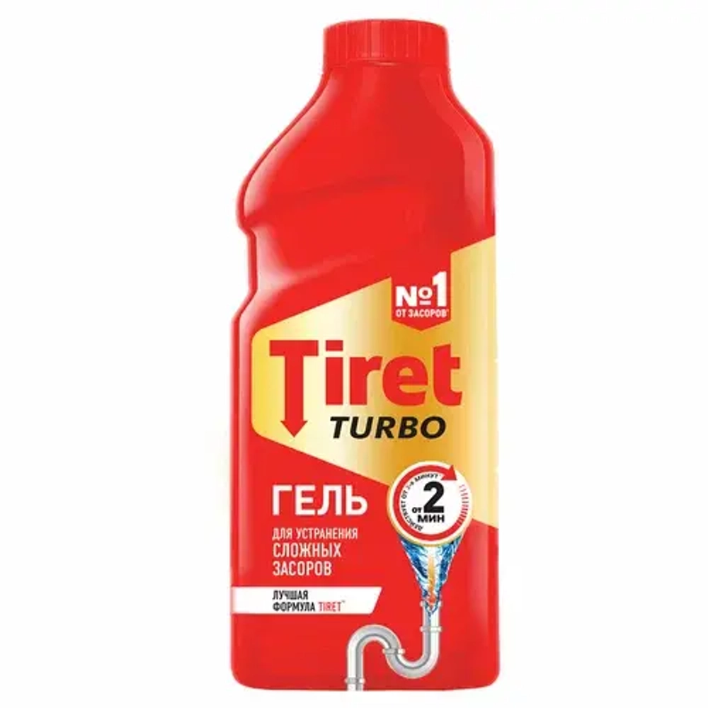 Гель для устранения сложных засоров 500 мл Tiret Turbo