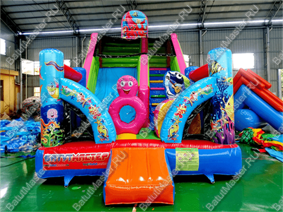 Батут-горка "Приключения рыбки" 7*5*6 м