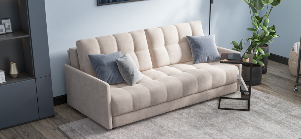 Диван Босс Лофт велюр Монолит латте