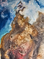 Картина авторская акварельная в паспарту 40х50 см на стену для интерьера "На краю "