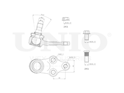 Опора шаровая передняя нижняя UNIO SSP-20080