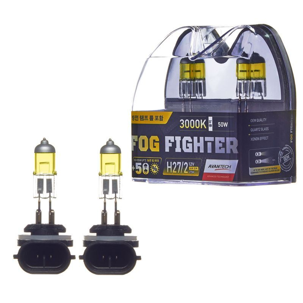 Лампа высокотемпературная Avantech H27/2 12V 27W (50W) 3000K, комплект 2 шт. AB3028