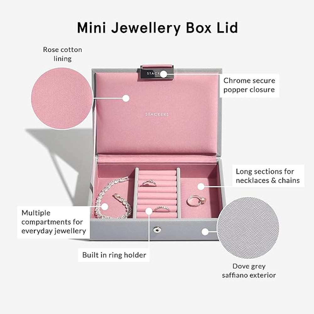 Органайзер для украшений Stackers Mini Box Lid (Black)