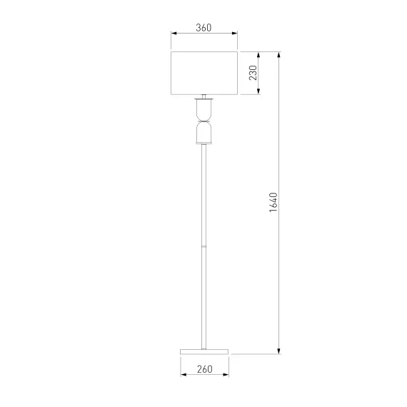 01154/1 / напольный светильник / никель