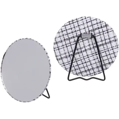 Зеркало настольное «ФРАТЕЛЛИ», серо-белый цвет, 15*15см (коробка)