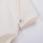 Боди с длинным рукавом "Молоко" из ажурного хлопка 0+