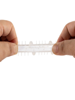 Стимулирующая насадка на пенис с несколькими видами рельефа (Цвет: белый)