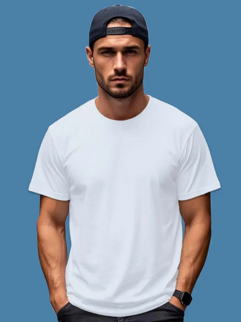 Футболка Взрослая.Премиум однотонная.Набор 2 шт