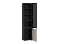 Сидней шкаф-витрина 13.201 Капучино/Черный