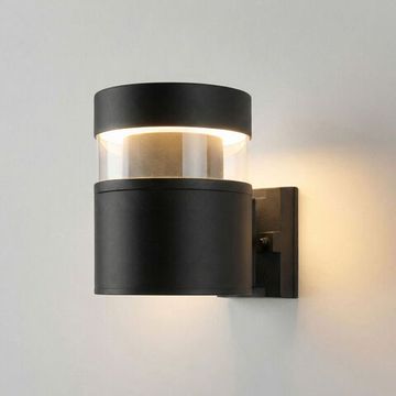 Уличный настенный светодиодный светильник LED 12W 3000К IP65 1530 TECHNO LED черный Elektrostandard