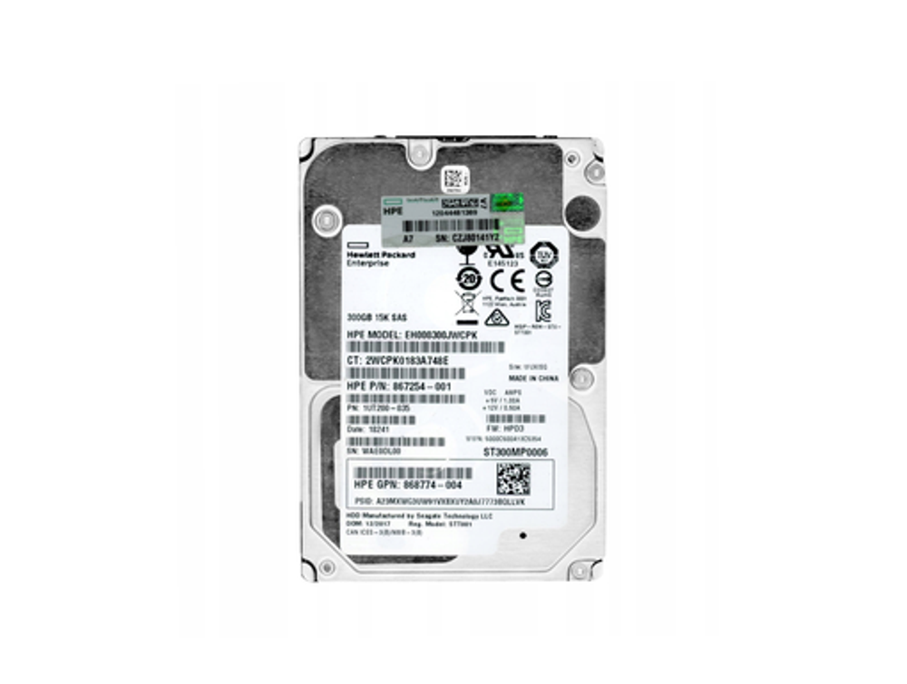Жесткий диск HP 300GB 2.5" 12G SAS EH000300JWCPK