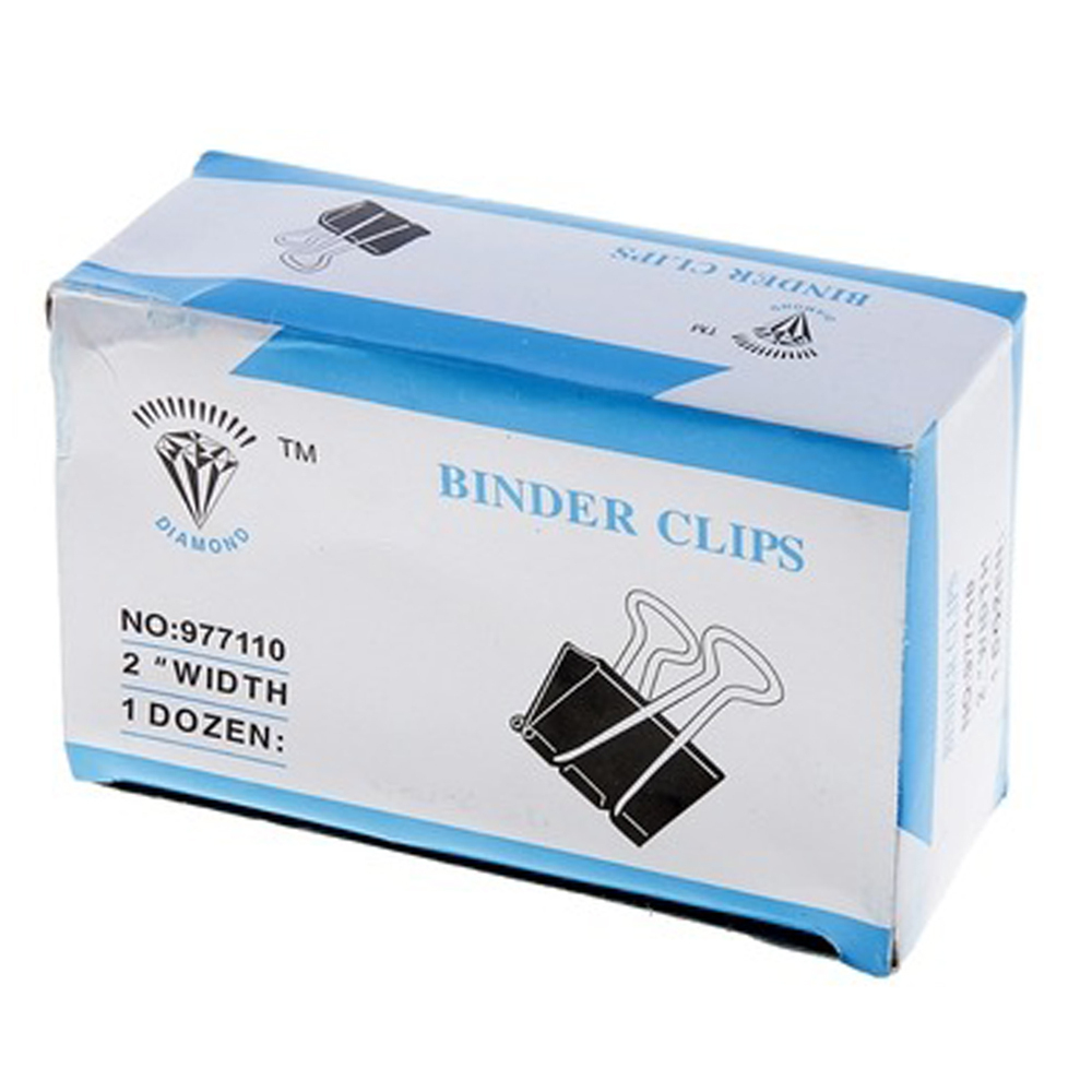 Зажимы металлические для бумаги 25 мм, 36 шт, MC-Basir, блок стальных черных канцелярских зажимов для листов