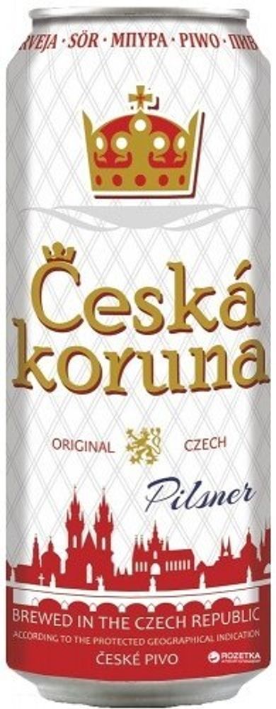 Пиво Ceska Koruna Pilsner 0.5 л. - Ж/б (12 шт.)