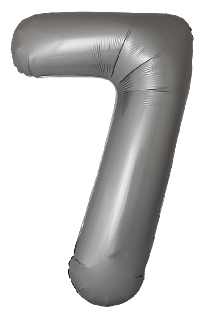 FM (40&#39;&#39;/102 см) Цифра, 7 Slim, Лунное Серебро, Матовый, 1 шт. в уп.
