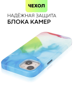 Чехол BROSCORP для Apple iPhone 13 (арт. IP13-AQUARELLE-MULTICOLOR)