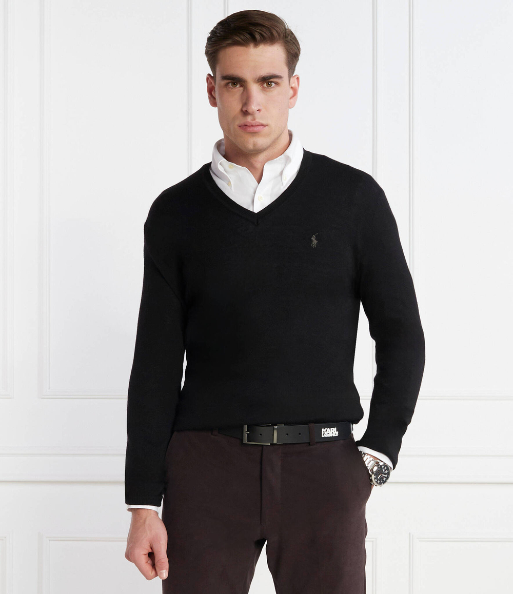 Хлопковый свитер POLO RALPH LAUREN - черный(710876848)