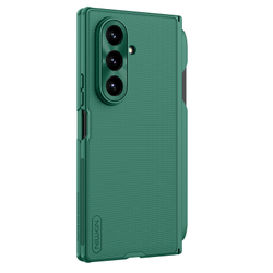 Чехол зеленого цвета (Dark Green) с MagSafe и держателем для S Pen от Nillkin для Samsung Galaxy Z Fold 7, серия Super Frosted Shield Fold Magnetic