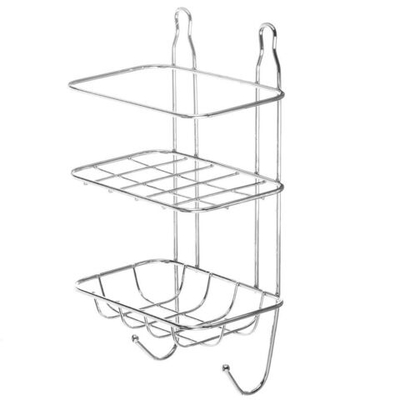 Мыльница настенная, Artex, мет-л, хром, с держателем для шампуня, 27 10 40 /478-012