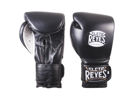 Тренировочные боксерские перчатки от Cleto Reyes на липучке CЕ6 (черные)