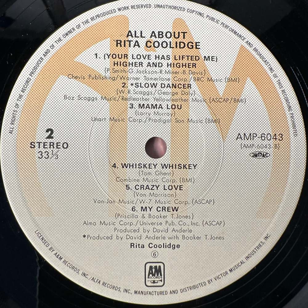 Rita Coolidge ‎– All About Rita Coolidge (Япония 1979г.)