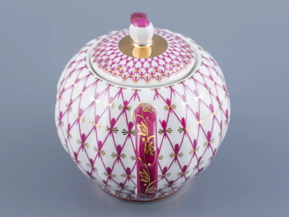 Сахарница форма Тюльпан рисунок Сетка-Блюз арт. 80.86208.00.1