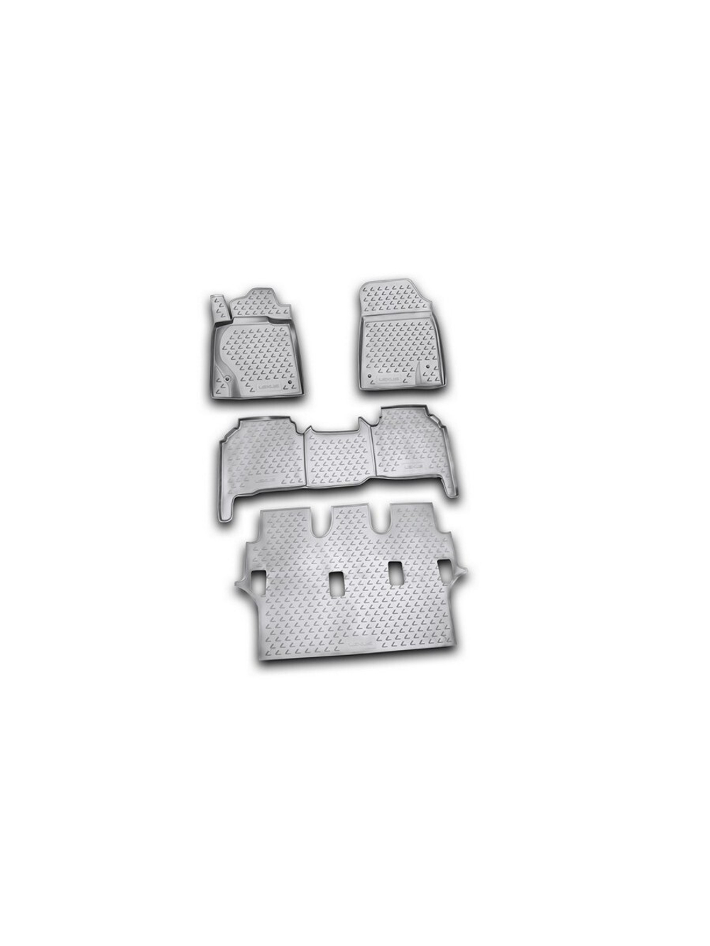 Коврики в салон для, LEXUS LX570 2007-2012, 3 шт. (серые) NLC.29.07.211K