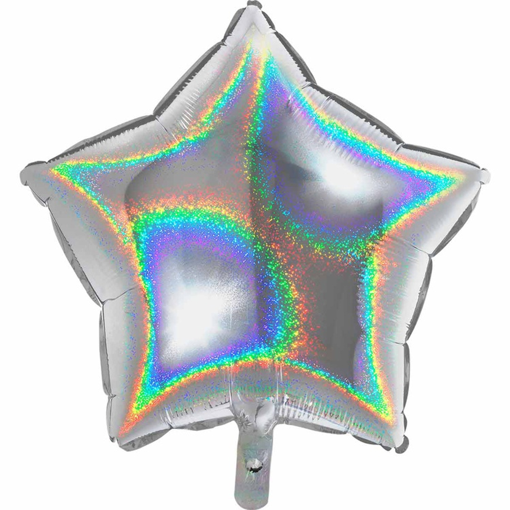 Шар фольгированный Звезда 45 см (Серебряный)