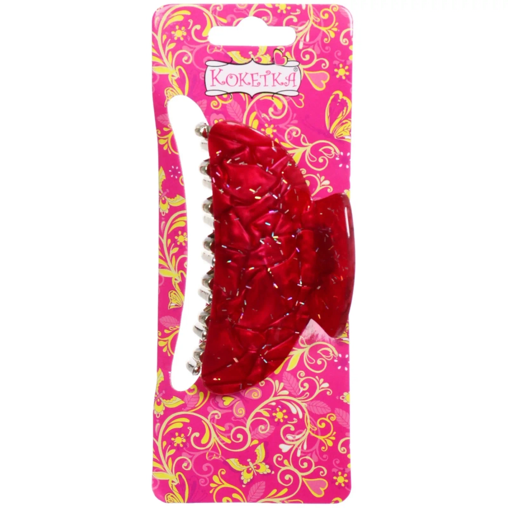 Заколка-краб для волос « ЭЙФОРИЯ», мира, микс 6 цветов, 8см (блистер Кокетка)